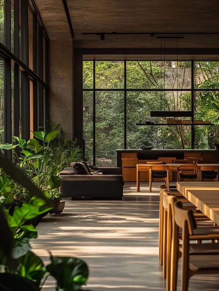 Interior hijau yang tenang