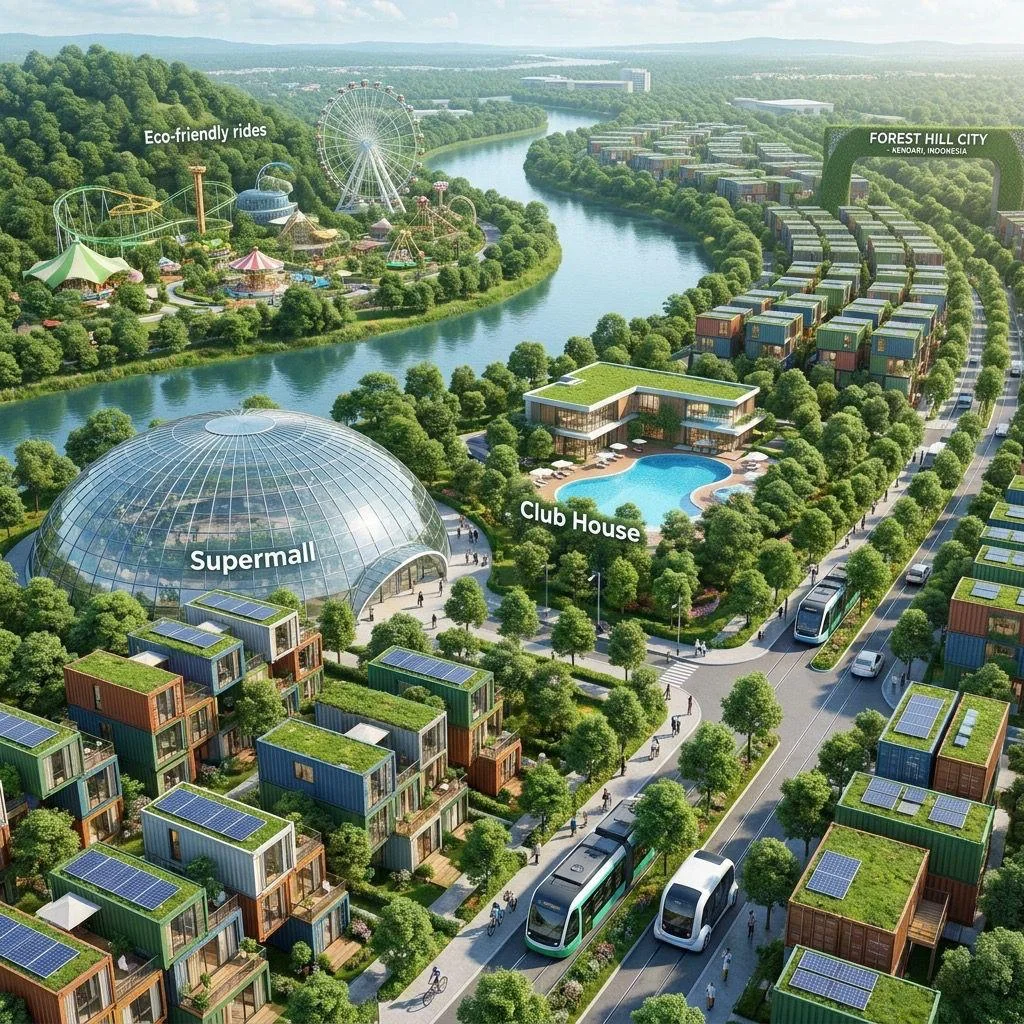 Aerial masterplan Forest Hills Kendari