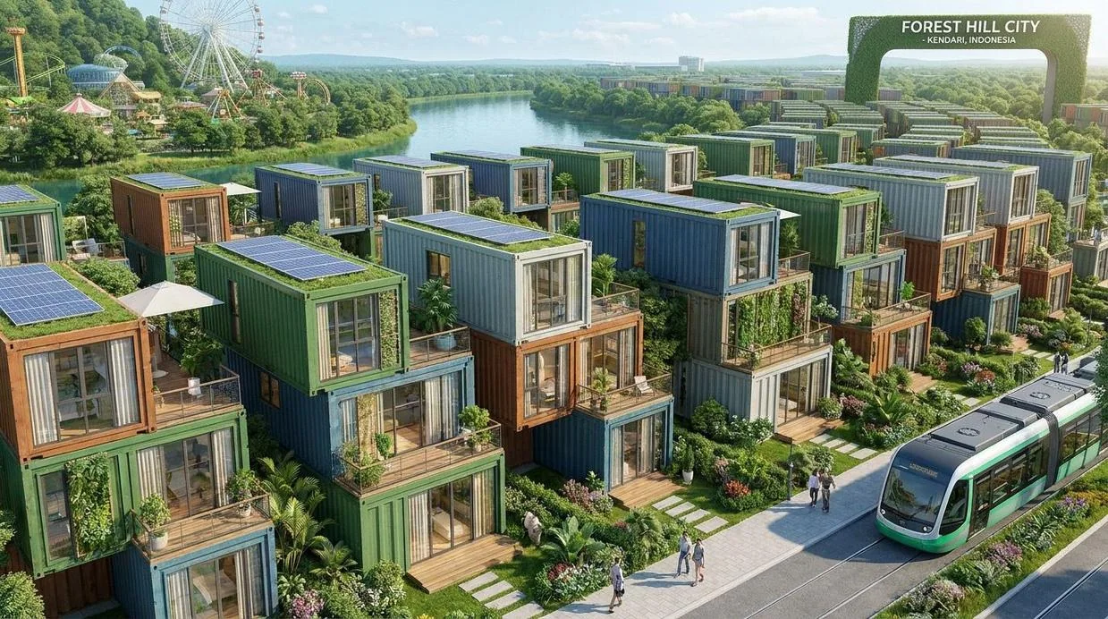 Visual kawasan residensial hijau Forest Hills Kendari